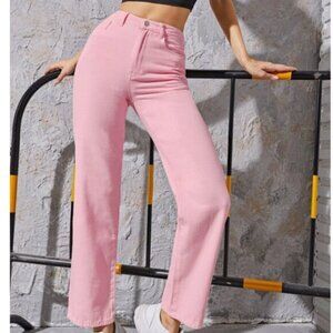High Waisted Denim Pant Jeans  Size 6 Medium SHEIN Wide Leg